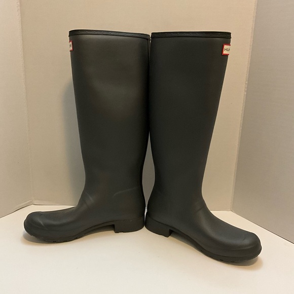 Hunter Black Tall Rain Boots - Picture 9 of 11